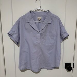 Pact Pale Blue Short Sleeve Shirt